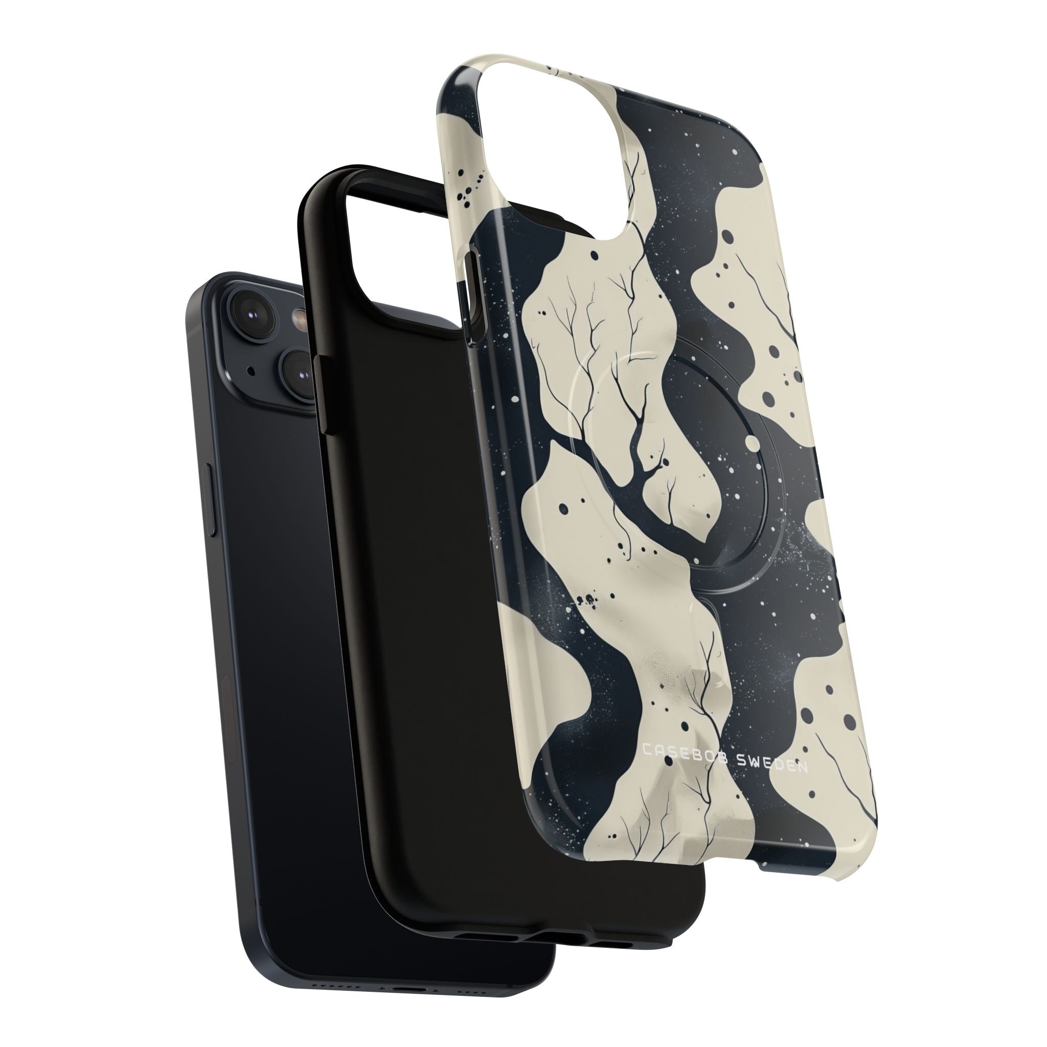 Organic Fluid Silhouettes with Cosmic Depth iPhone 14 | Tough+ Phone Case