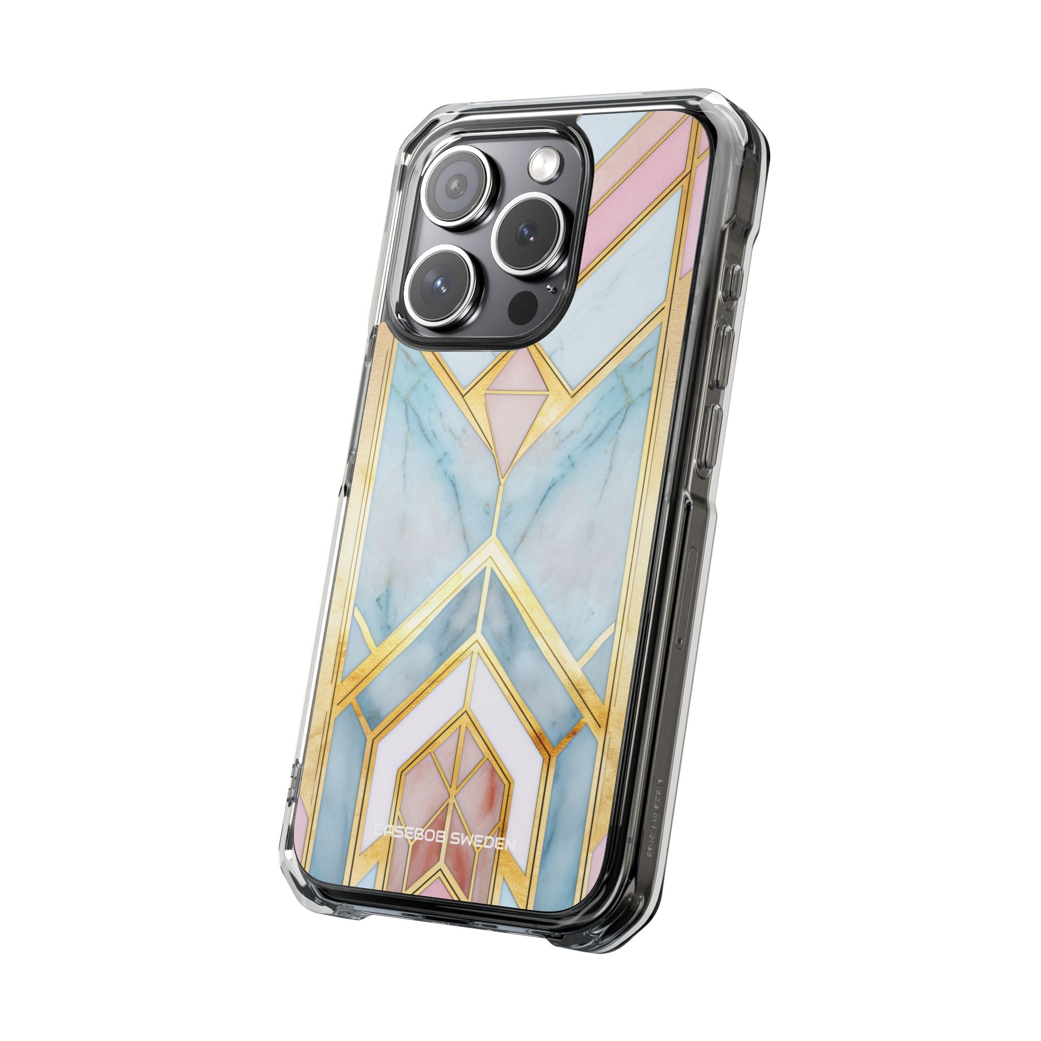 Gold Pink Art Deco - Clear Impact iPhone 15 Phone Case