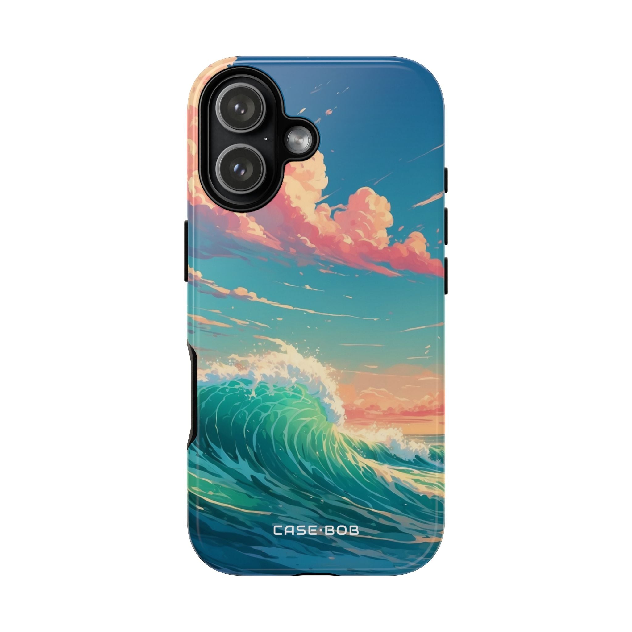Turquoise Curl iPhone 17 Case - Tough