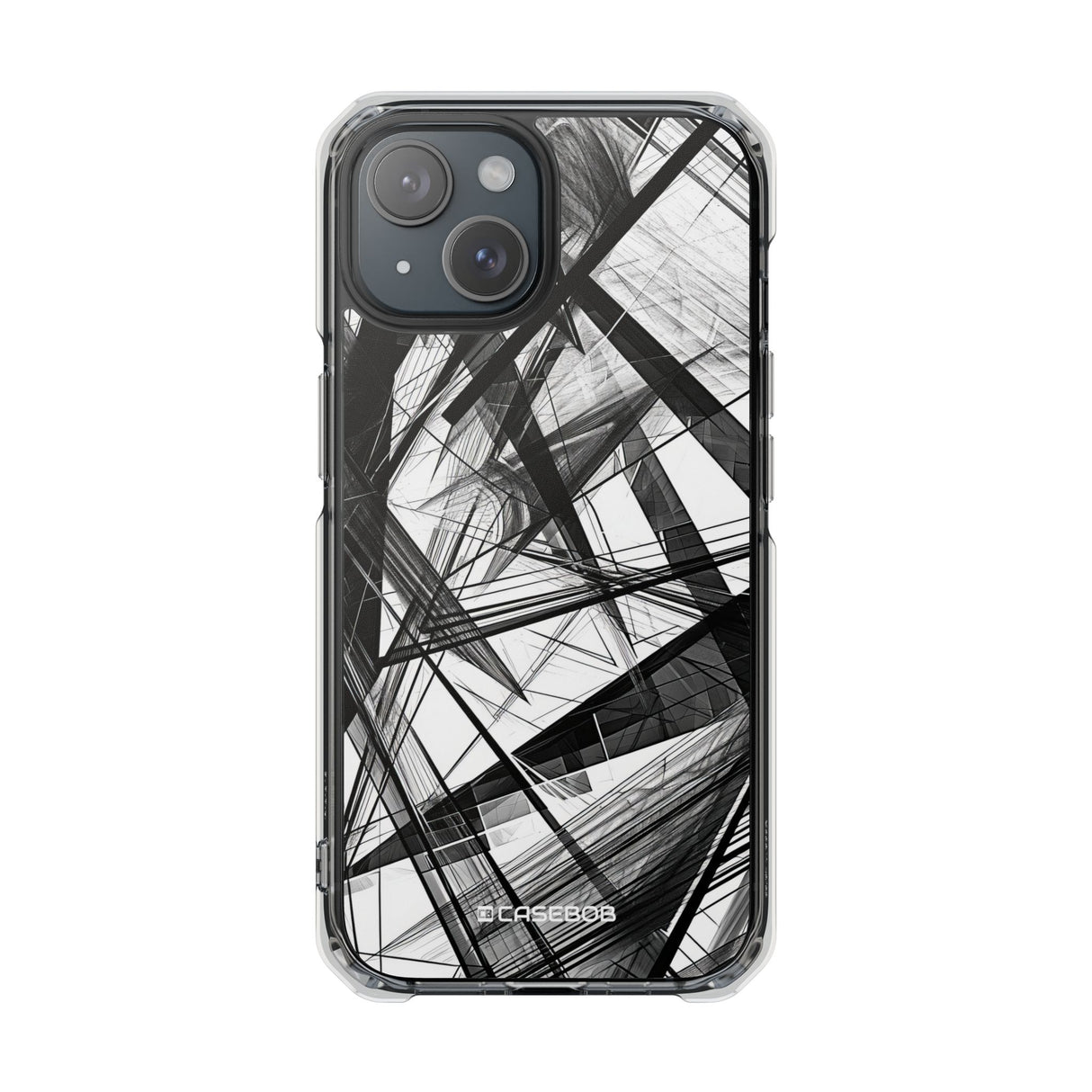 Monochrome Chaos - Phone Case for iPhone (Clear Impact - Magnetic)