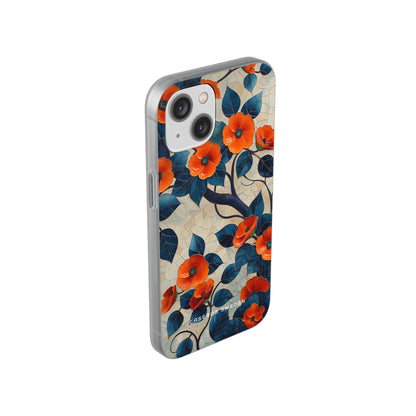 Orange Blossoms Mosaic Harmony iPhone 14 - Flexi Phone Case