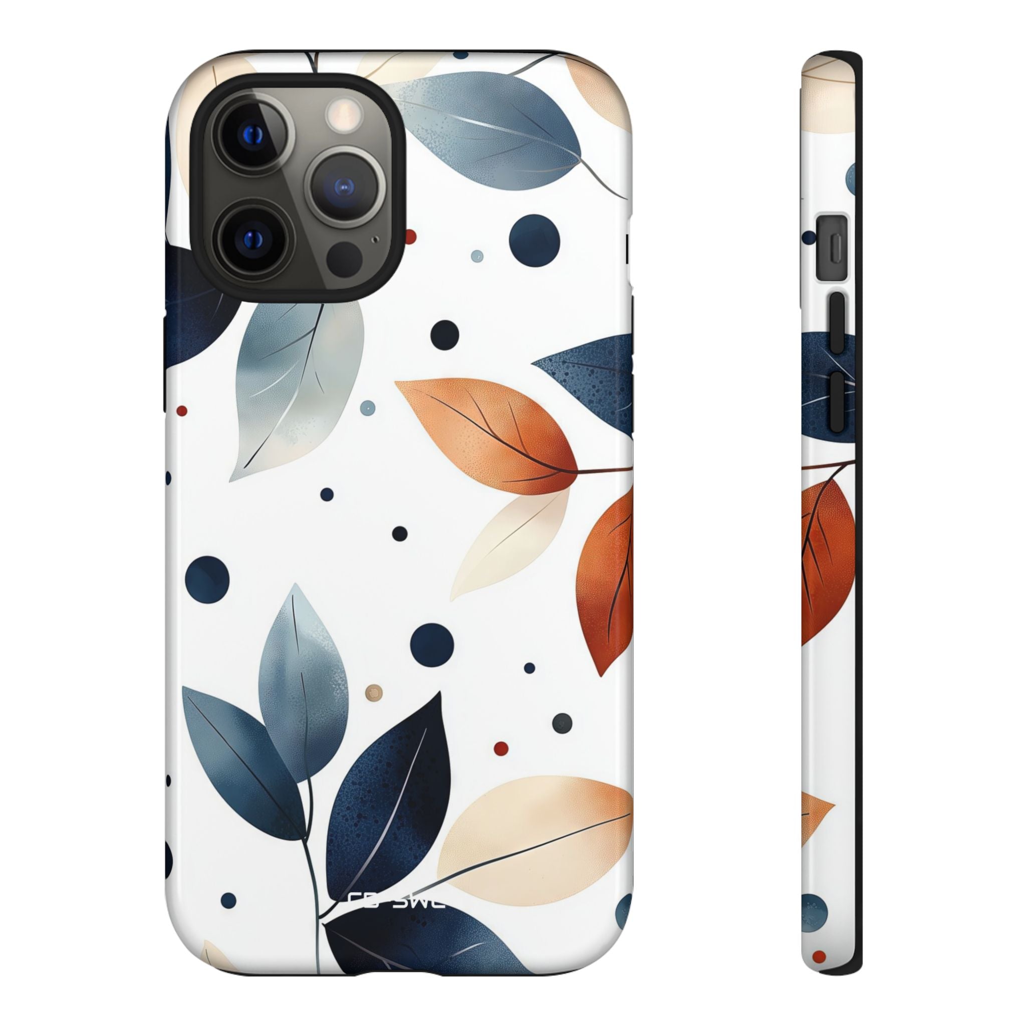 Leaves And Circles - iPhone Case
