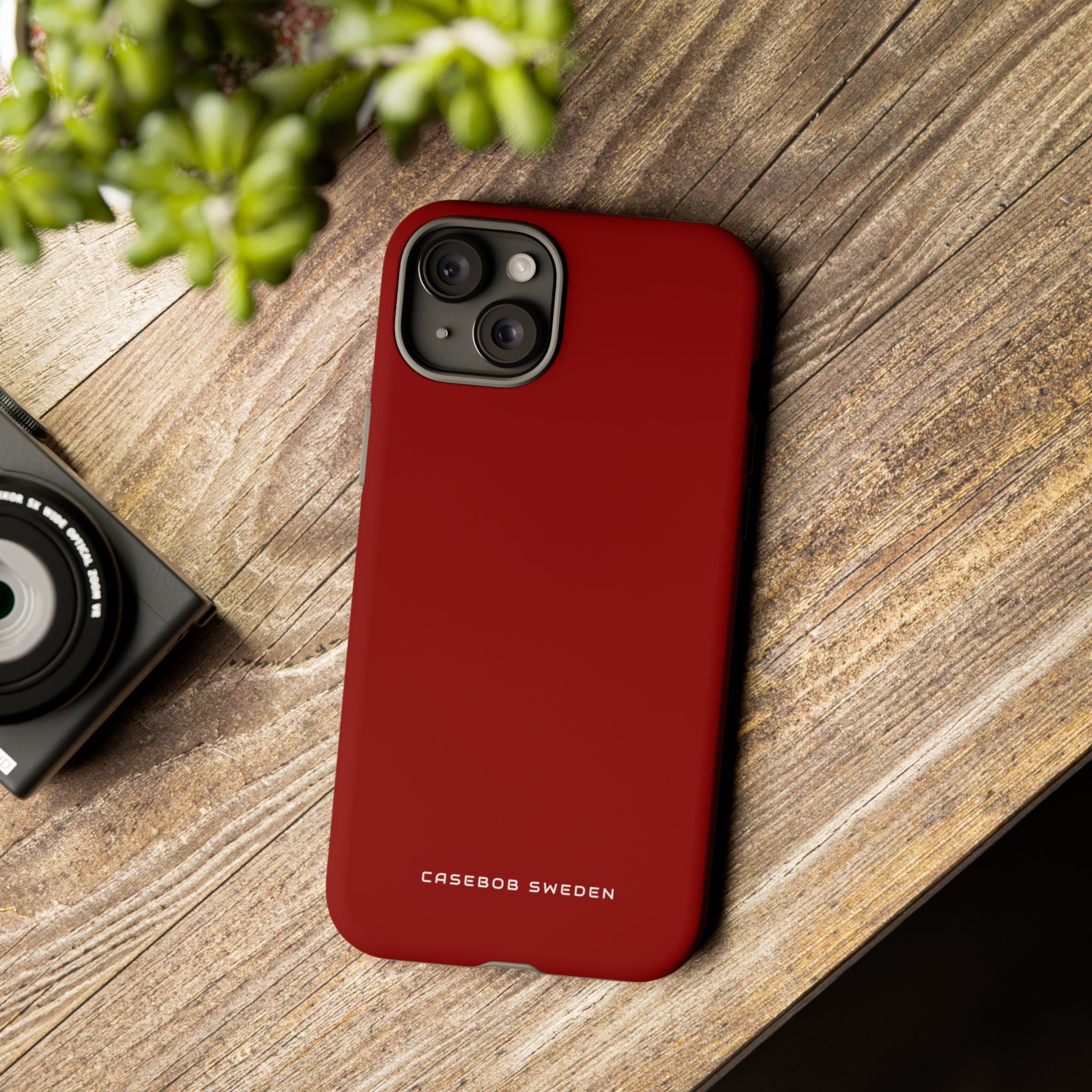 Dark Red iPhone 15 - Tough Phone Case