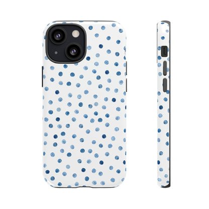 Blue Dots Pattern - Protective Phone Case