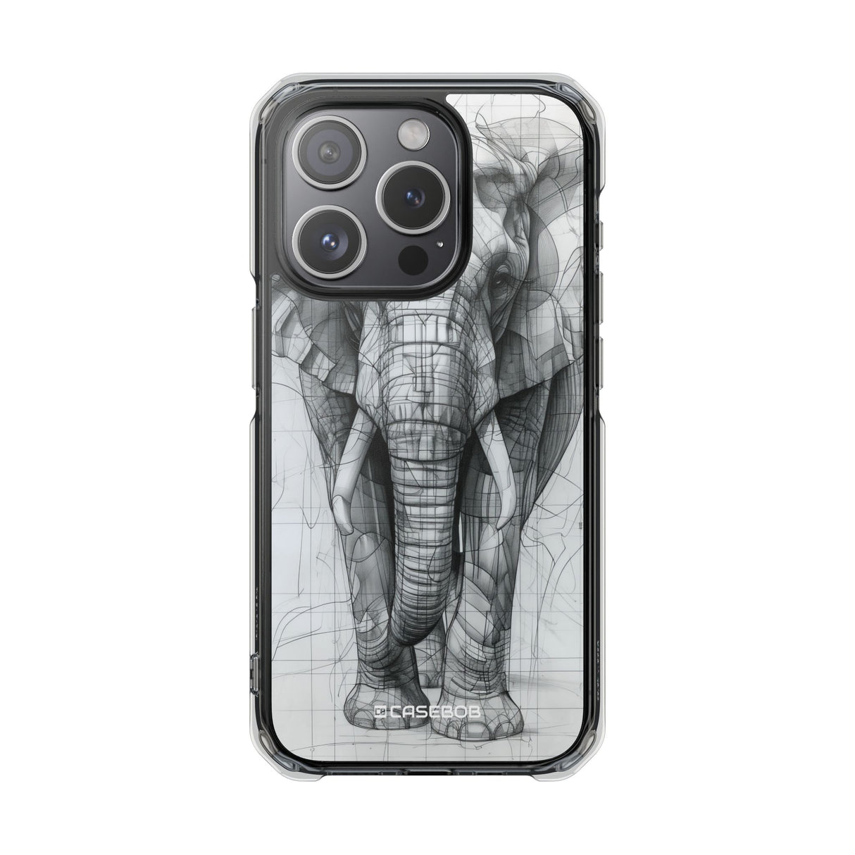 Technic Elephant – Handyhülle für iPhone (Clear Impact – Magnetisch)