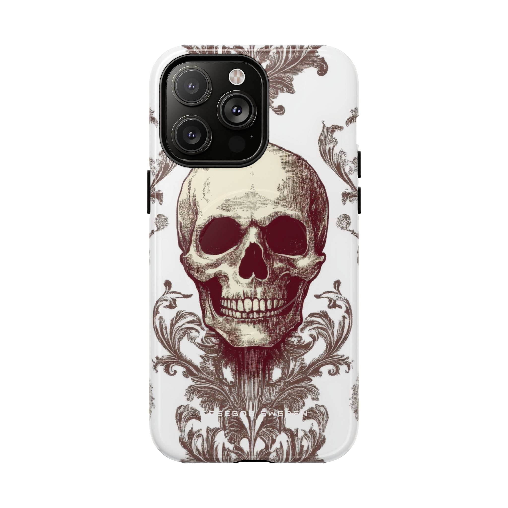 Gothic Skulls and Ornate Foliage iPhone 14 | Tough+ Phone Case