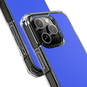 Neonblau | Handyhülle für iPhone (Clear Impact Case – magnetisch) 