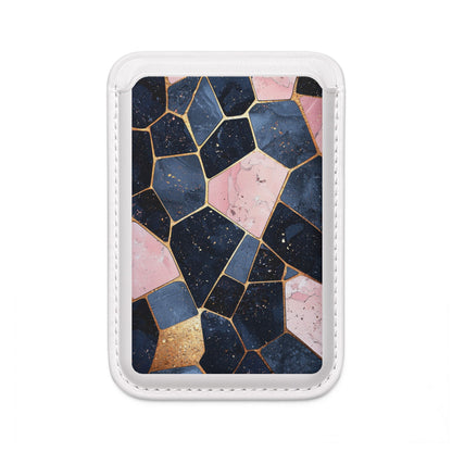 Golden Mosaic Navy Wallet – MagSafe Ready