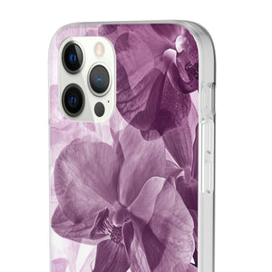 Strahlendes Orchideen-Design | Handyhülle für iPhone (flexible Hülle) 