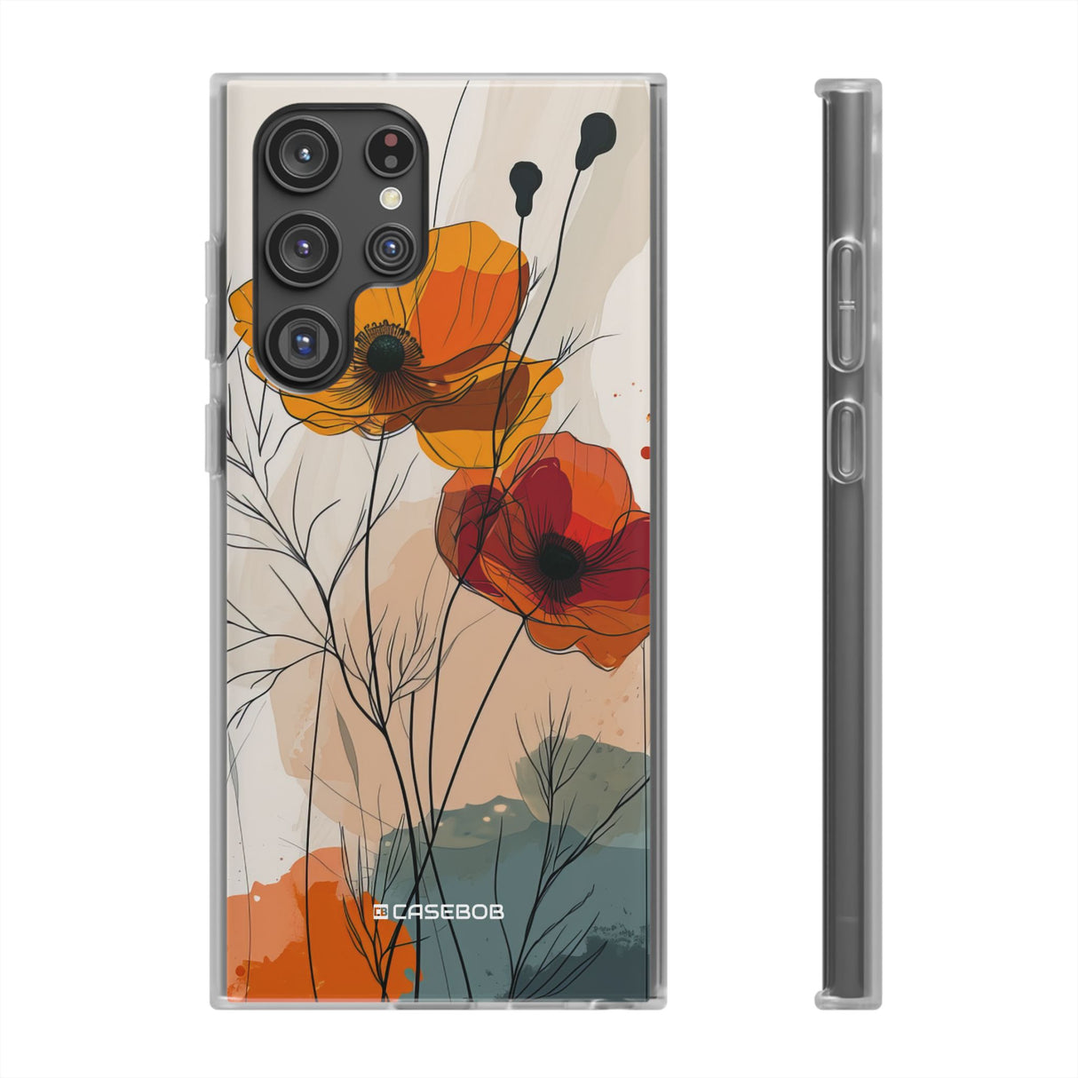 Fiery Floral Abstraction | Flexible Phone Case for Samsung Galaxy