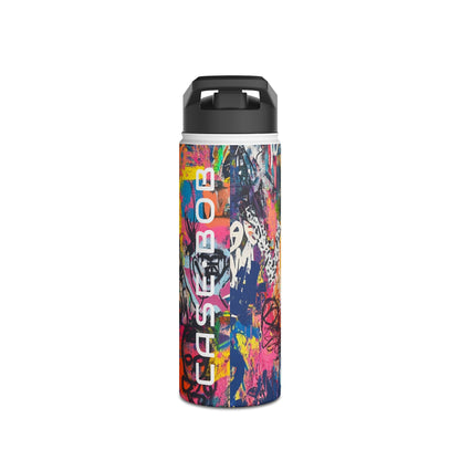Neon Skull Burst - Stainless Steel Water Bottle