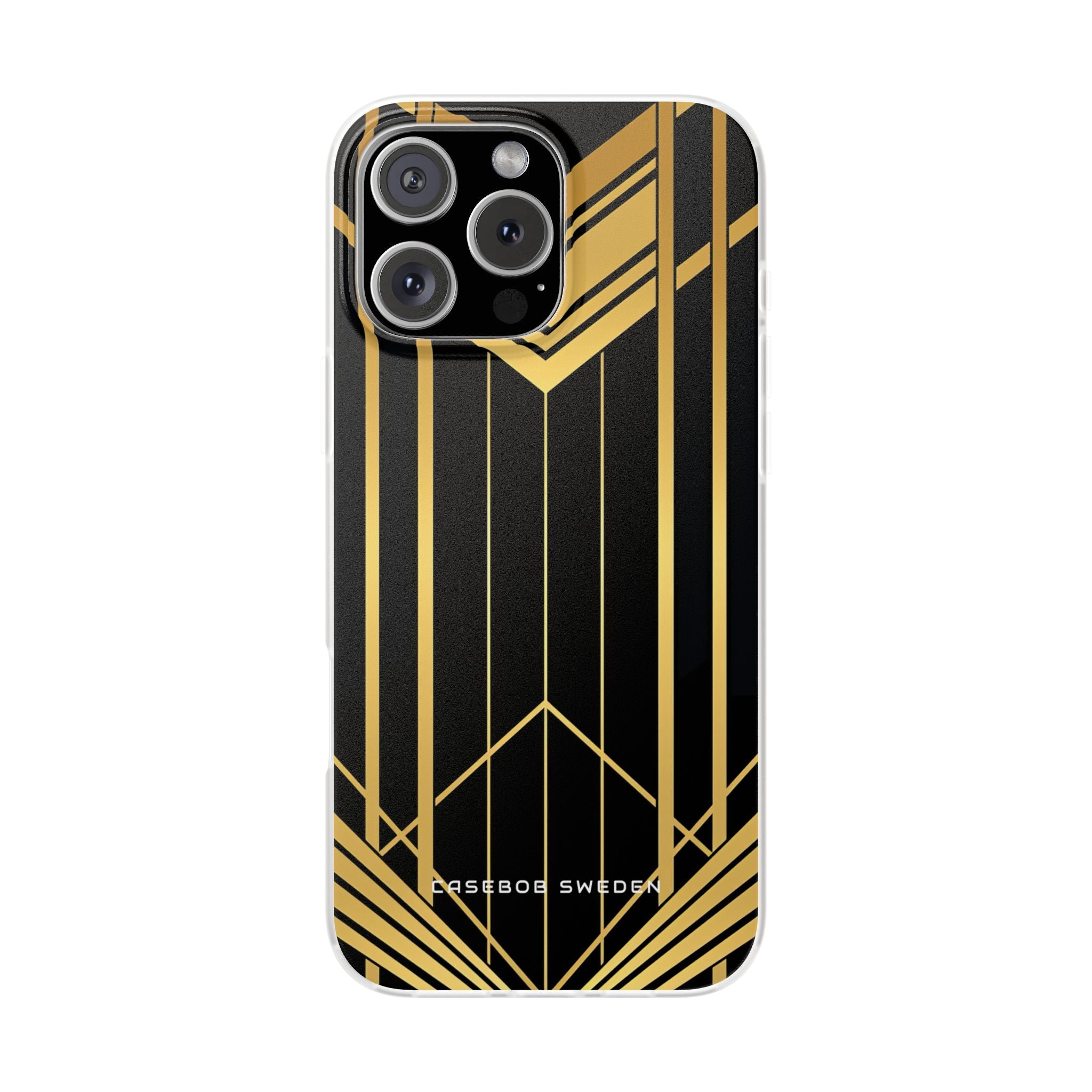 "Golden Art Deco Symmetry in Geometric Elegance" iPhone 16 - Flexi Phone Case