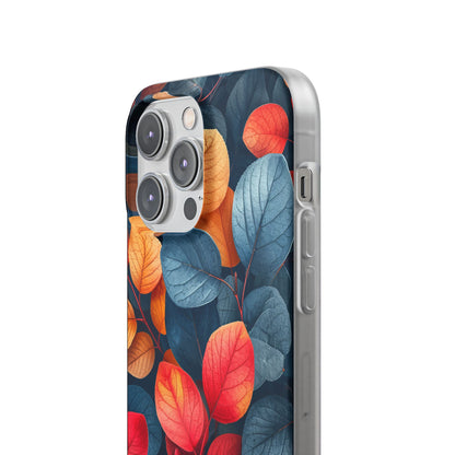 Vibrant Nature Leaves - Flexi iPhone 14 Phone Case