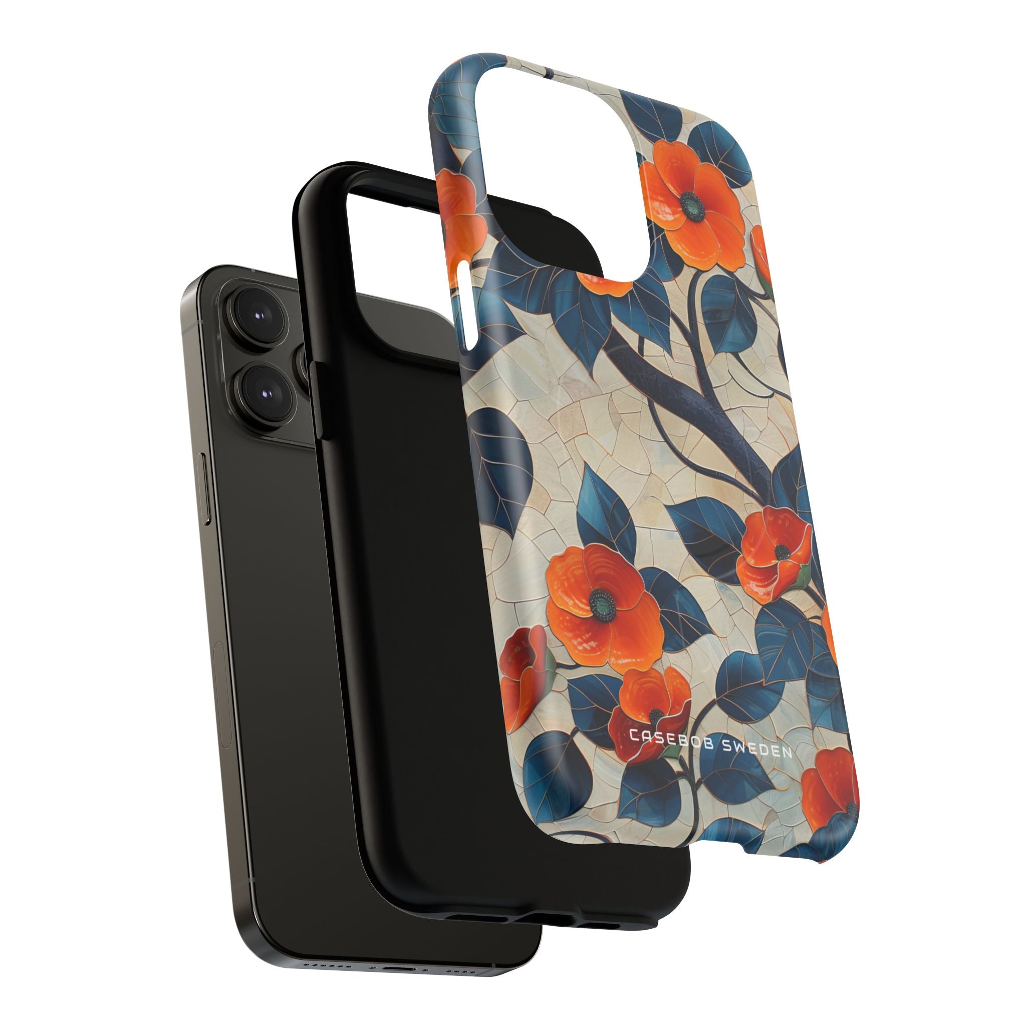 Orange Blossoms Mosaic Harmony iPhone 14 | Tough+ Phone Case