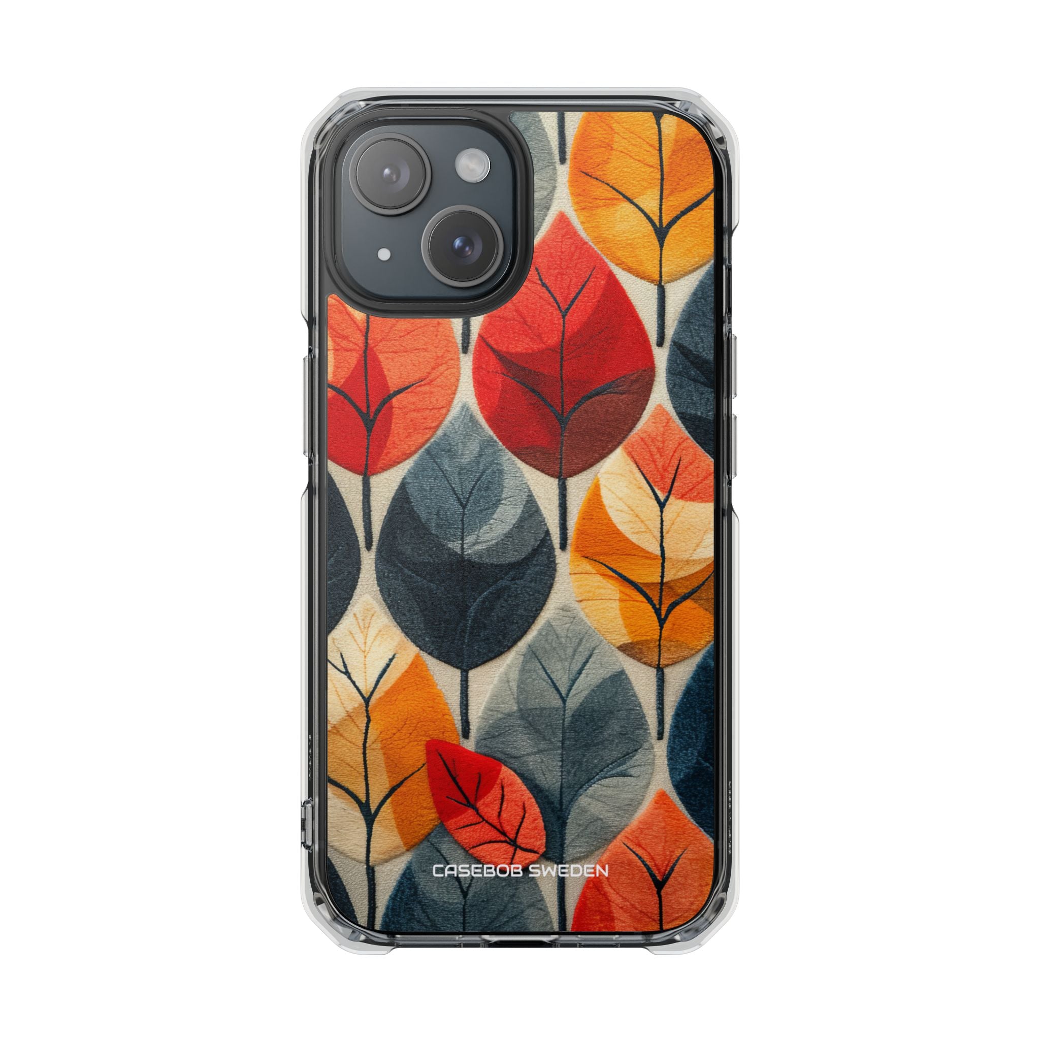 Autumn Leaf Design - Clear Impact iPhone 15 Phone Case