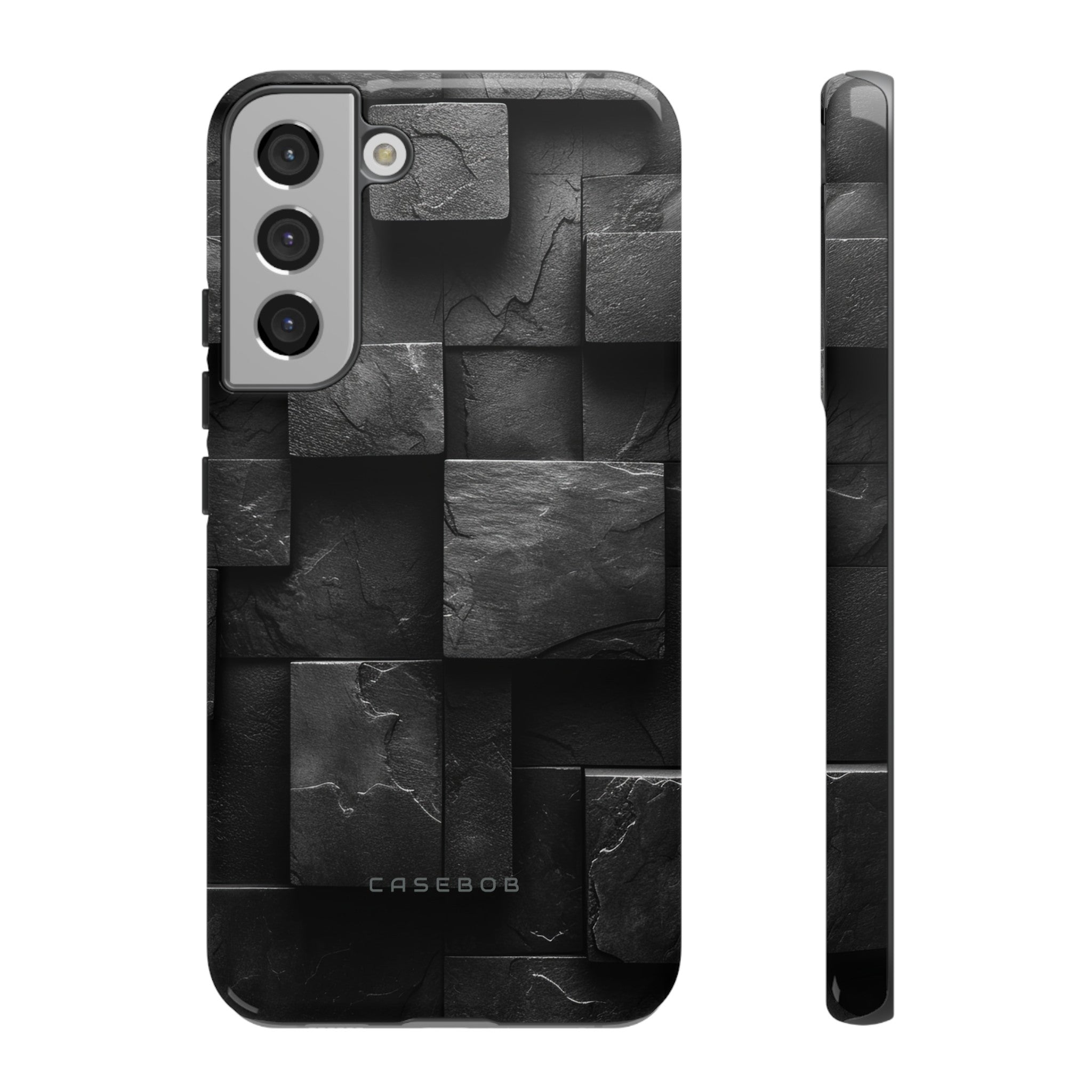 Black Geometric Elegance - Protective Phone Case