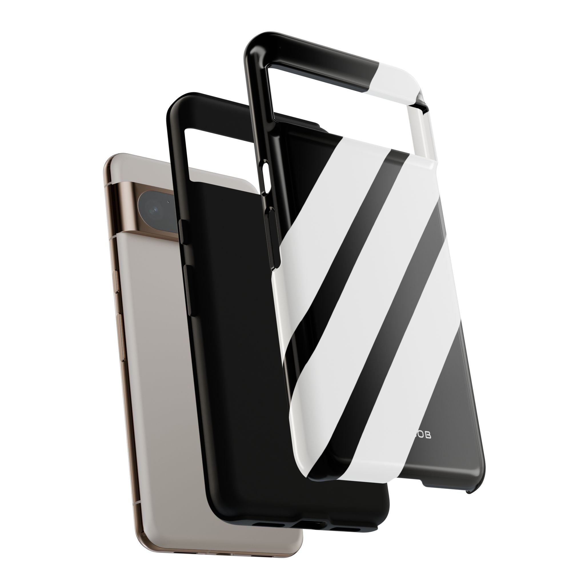 Diagonal Bands Noir Google Pixel 8 Pro Case - Tough