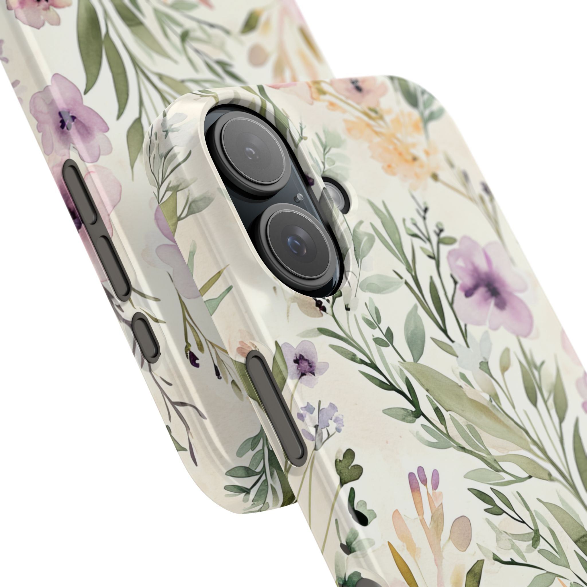 Soft Green Lavender Floral Pattern - Slim iPhone 16 Phone Case