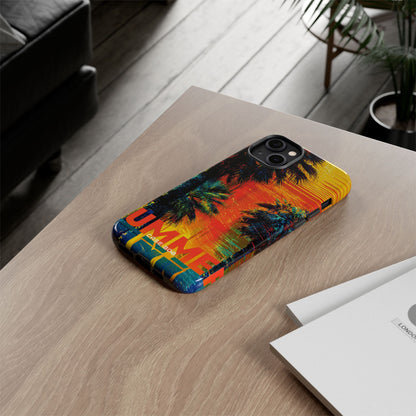 Tropical Sunburst iPhone 14 Plus Case - Tough