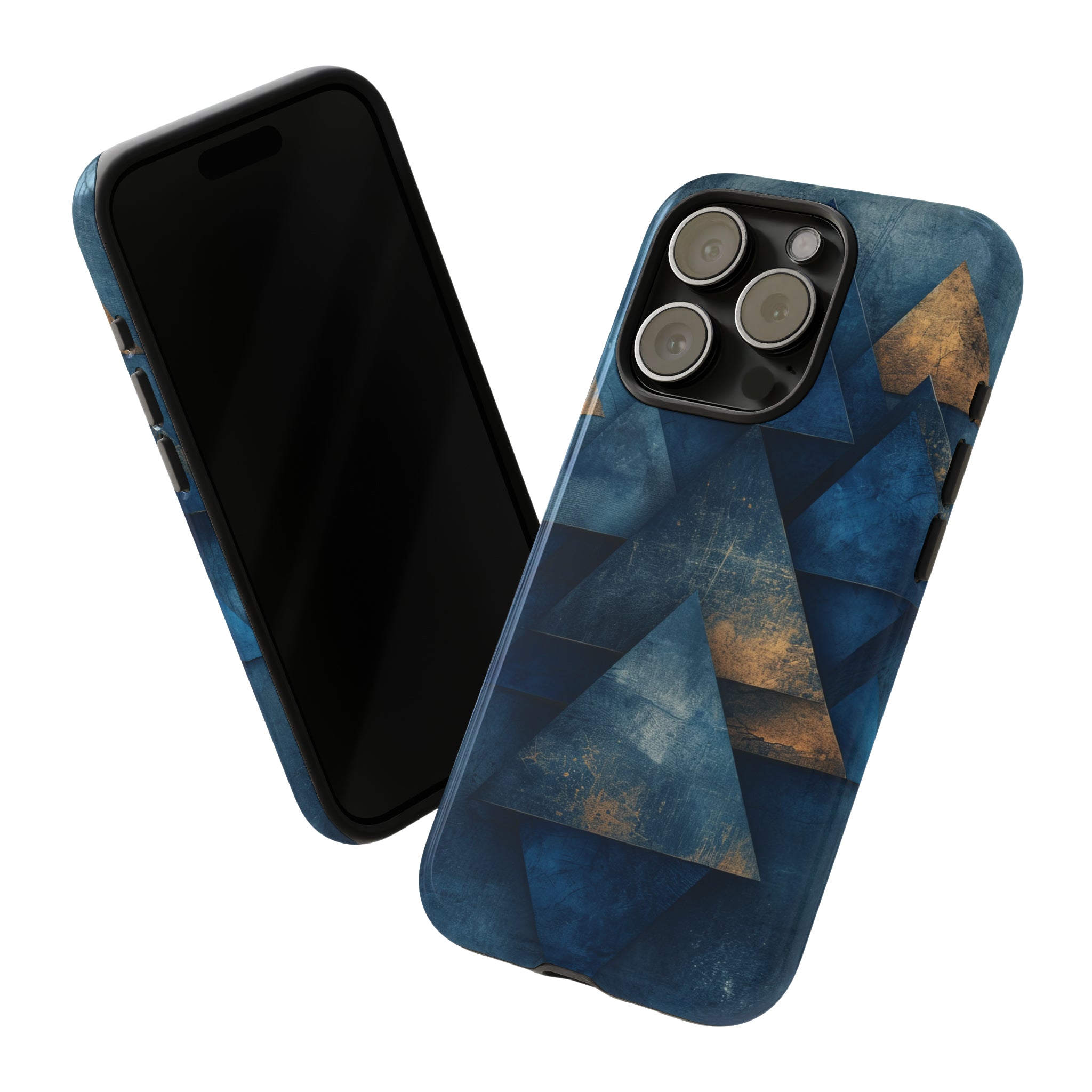 Blue Geometric Harmony - Protective Phone Case