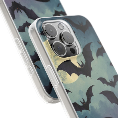 Glowing Bat Swarm iPhone 16 Pro Max Case - Soft