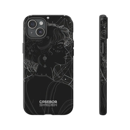 Celestial Bloom Silhouette iPhone 15 - Tough