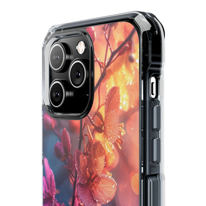 Pink Bloom Serenity - Clear Impact iPhone 14 Phone Case