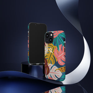 Tropical Leaf Mono - Protective Phone Case