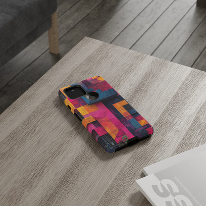 Electric Geometric Vibes - Protective Phone Case