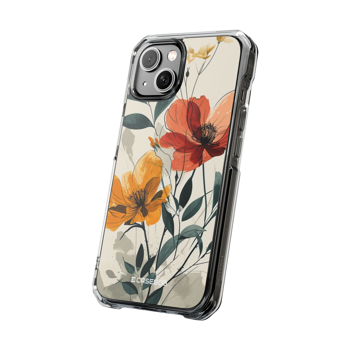 Serene Floral Harmony - Phone Case for iPhone (Clear Impact - Magnetic)