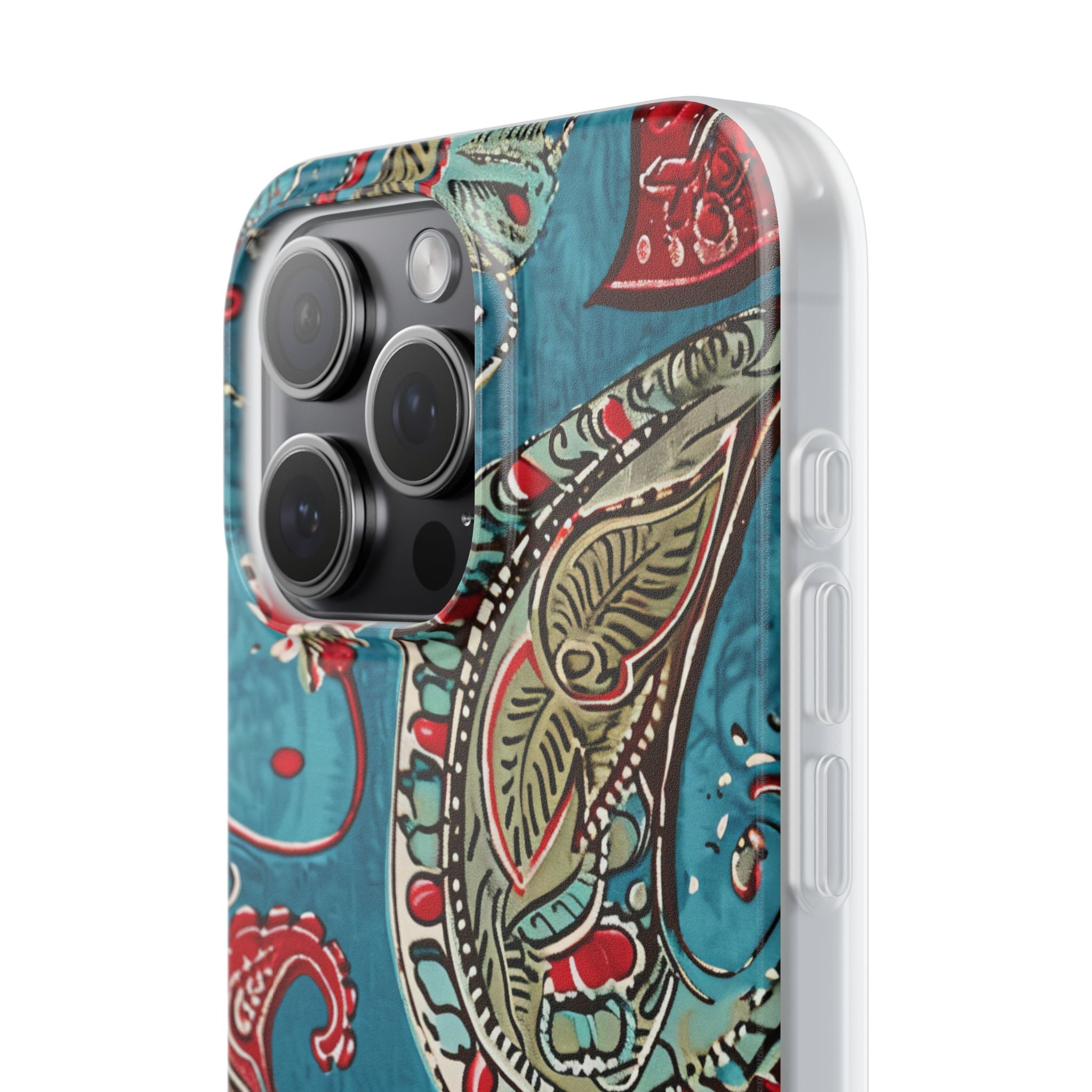 Vintage Paisley Elegance iPhone 15 - Flexi Phone Case