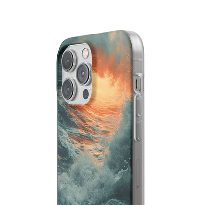 Fiery Wave Power - Flexi iPhone 14 Phone Case