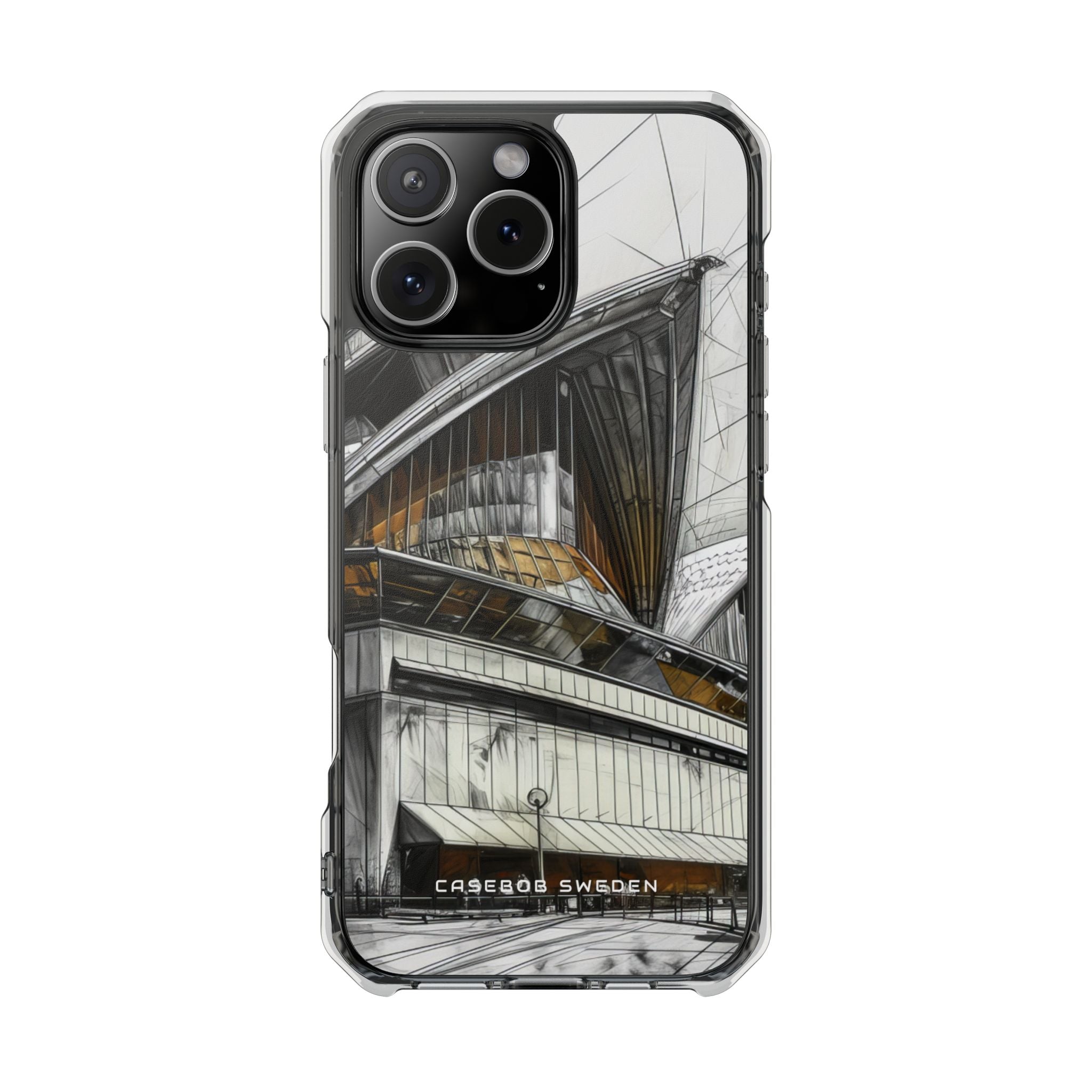 Architectural Curves in Line Formation iPhone 16 - Clear Impact Phone Case