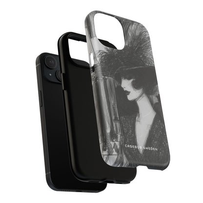 Timeless Elegance in Monochrome iPhone 15 | Tough+ Phone Case