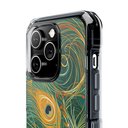 Vibrant Peacock Whirl iPhone 14 - Impact Clear+