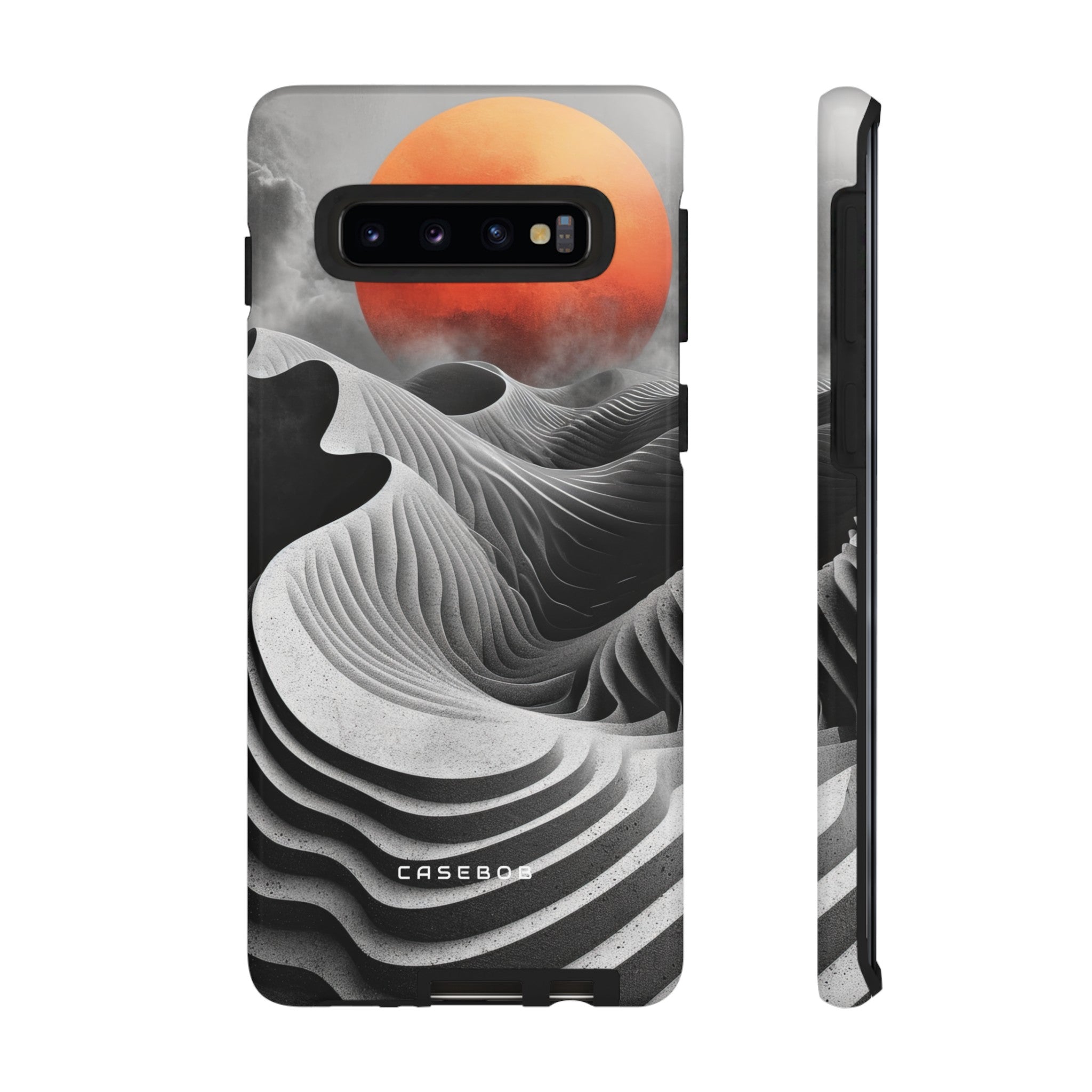 Orange Moon Illusion - Protective Phone Case