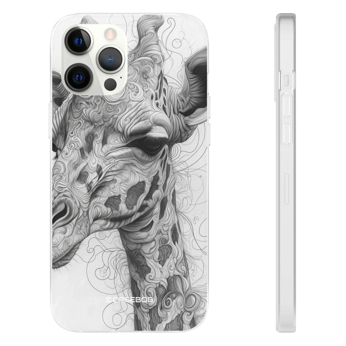 Monochrome Giraffe | Flexible Phone Case for iPhone