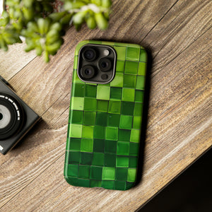 Emerald Square: Green Gradient - Protective Phone Case