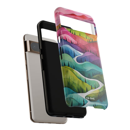 Whimsical Colorful Valleys - Google Pixel Case