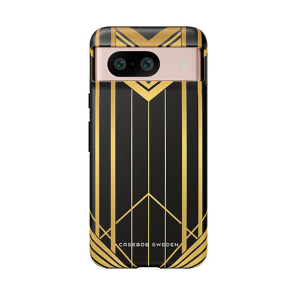 "Golden Art Deco Symmetry in Geometric Elegance" Google Pixel 8 - Tough Phone Case