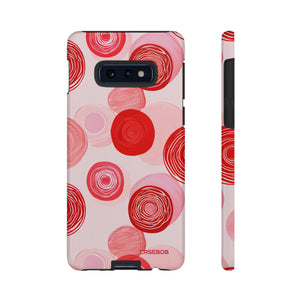 Crimson Circle Minimalism - Protective Phone Case