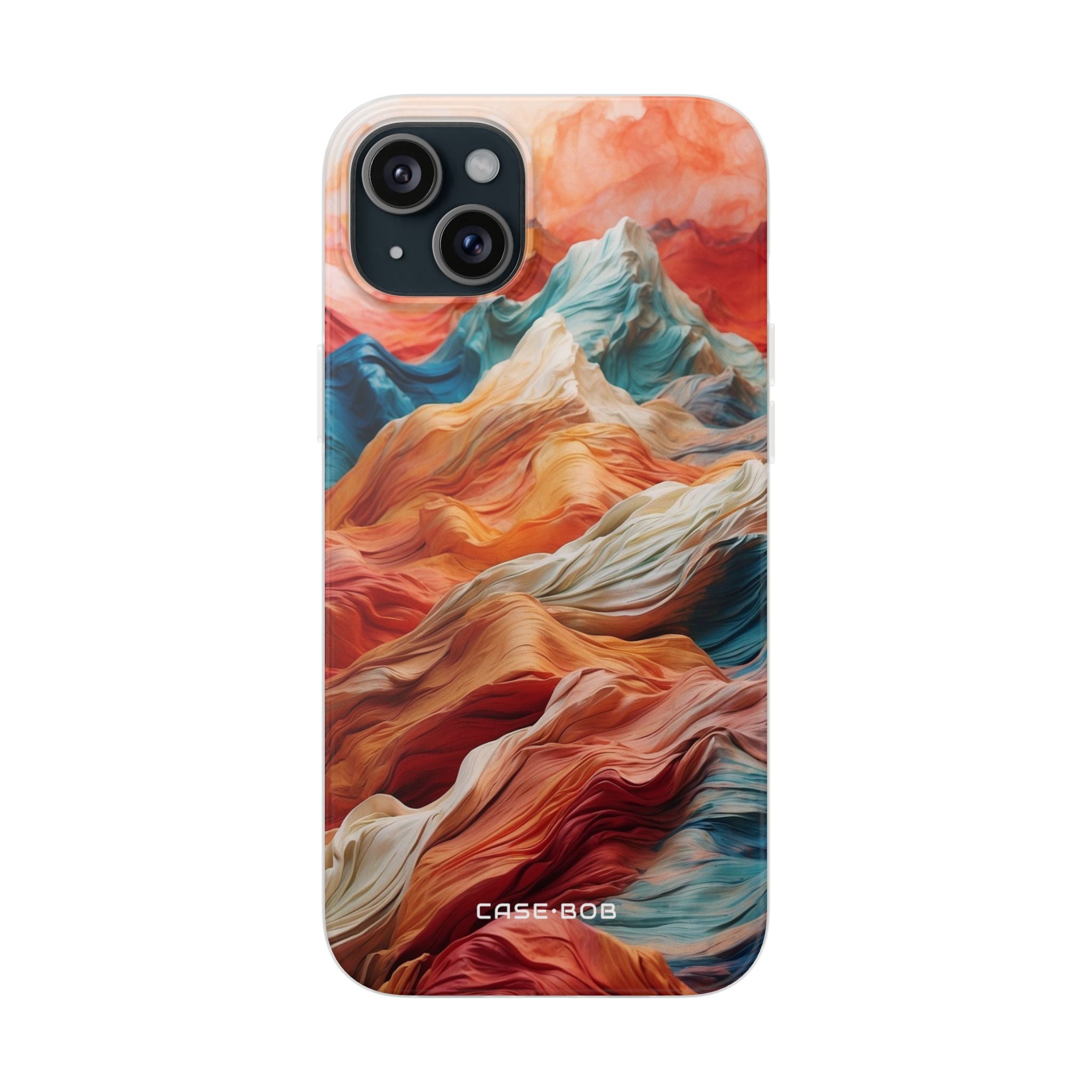 Fabric Peaks Cream iPhone 15 Plus Case - Soft