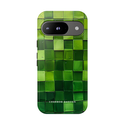 Green Cube Gradient Harmony Google Pixel 9 - Tough Phone Case