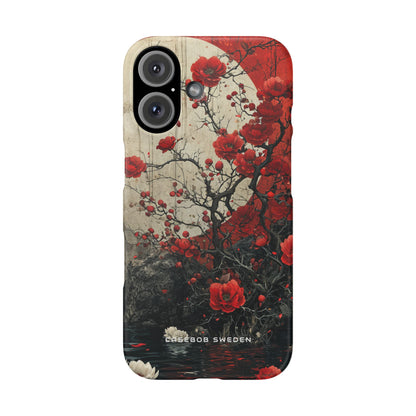 Zen Blossoms in Moonlight iPhone 16 - Slim Phone Case