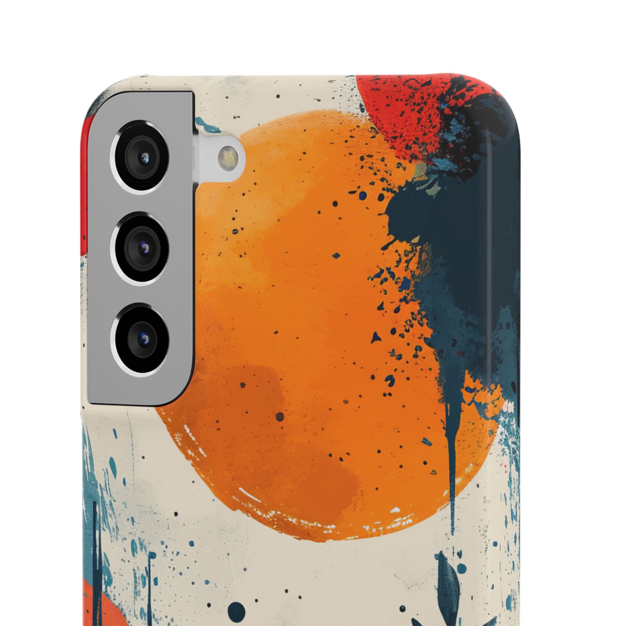 Orange Blue Splash - Slim Samsung S22 Phone Case