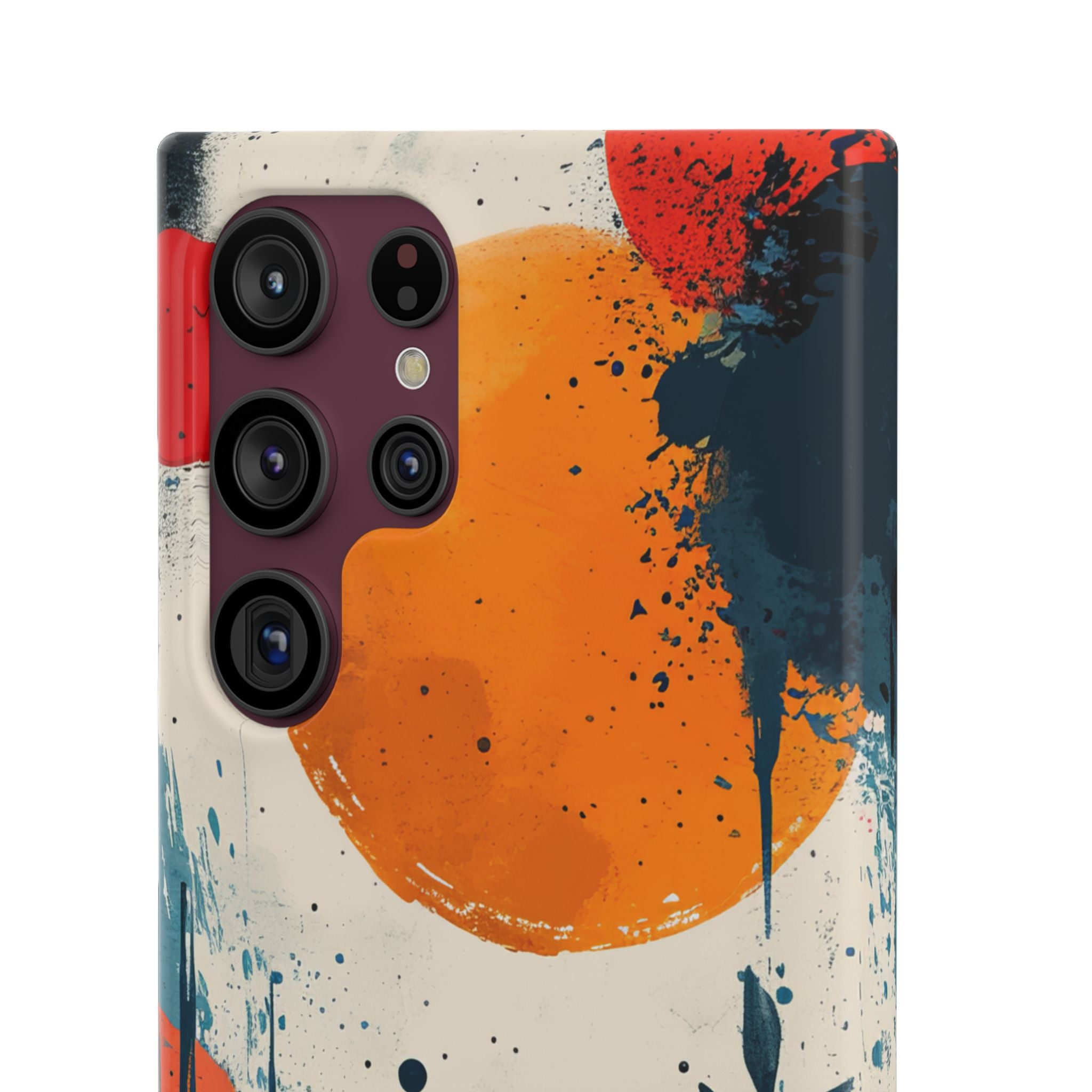 Orange Blue Splash - Slim Samsung S22 Phone Case