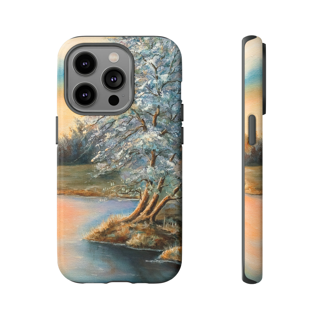 Oil Panting - Sunset on the lake - Protective Phone Case