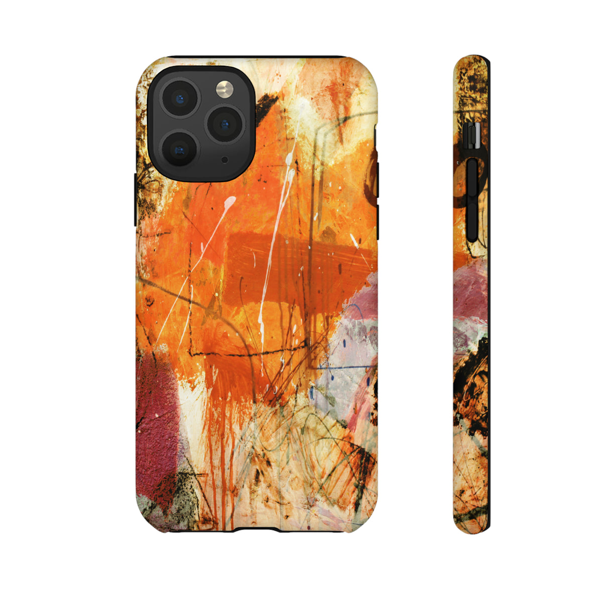 Abstract Orange Art - Protective Phone Case