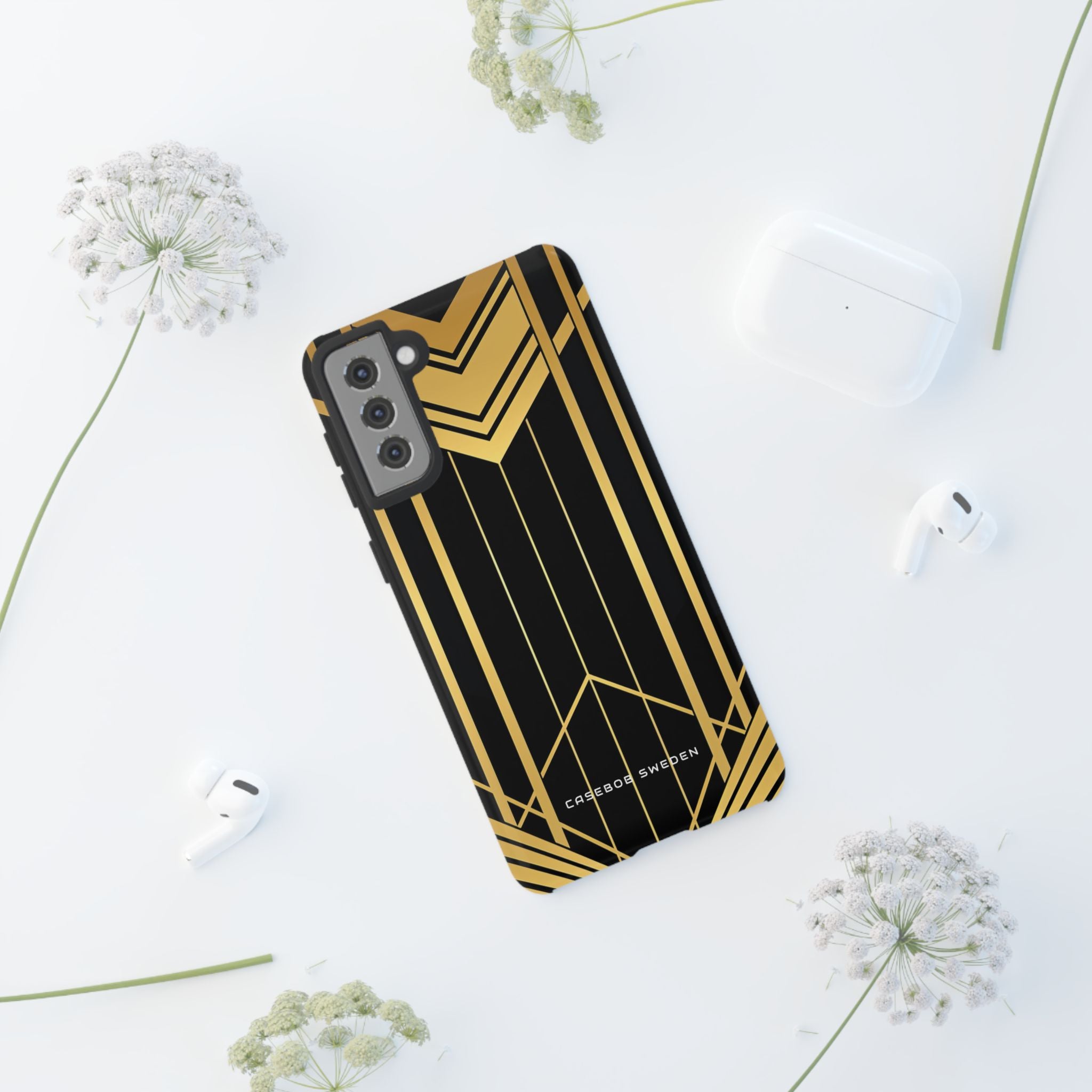 "Golden Art Deco Symmetry in Geometric Elegance"  Samsung S21 - Tough Phone Case