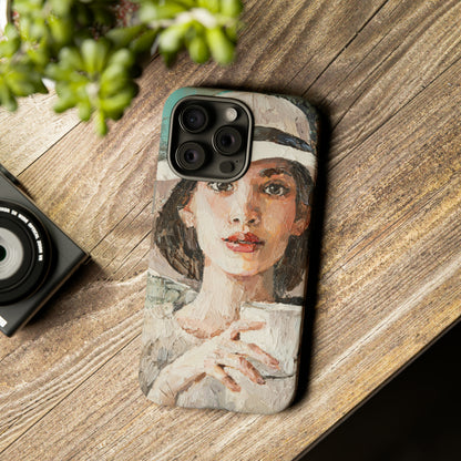 Oil Painting - Lady in a White Hat - Protective Phone Case